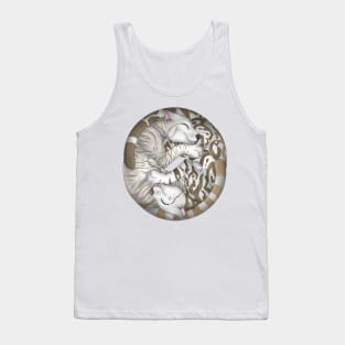 Yin-Yang Cats: Silver-Amber Tabby Tank Top